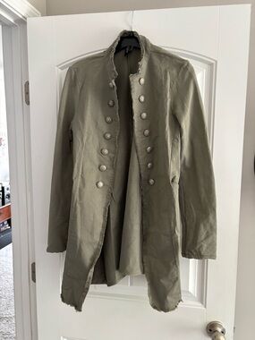 Olive Green Military-Style Women’s Coat